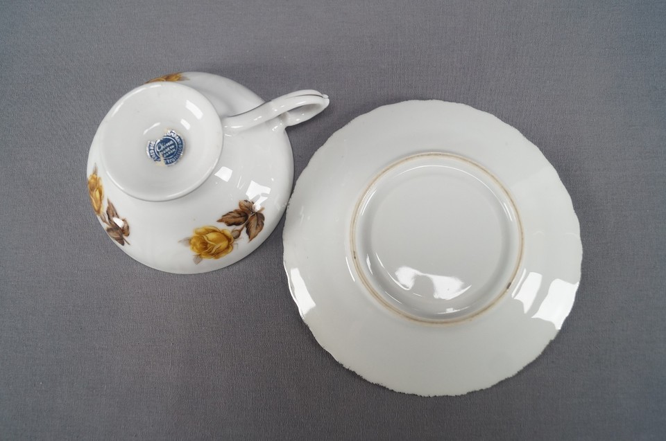 Vintage Made in Japan Fred Roberts San Francisco Yellow Rose Tea Cup