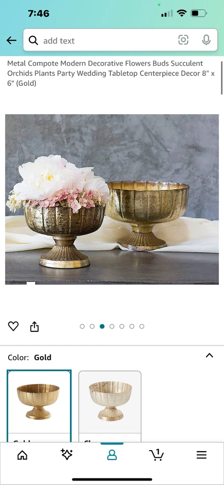 Gold Case Made in India. New condition. Decoration Vase.  - Image 3 of 3