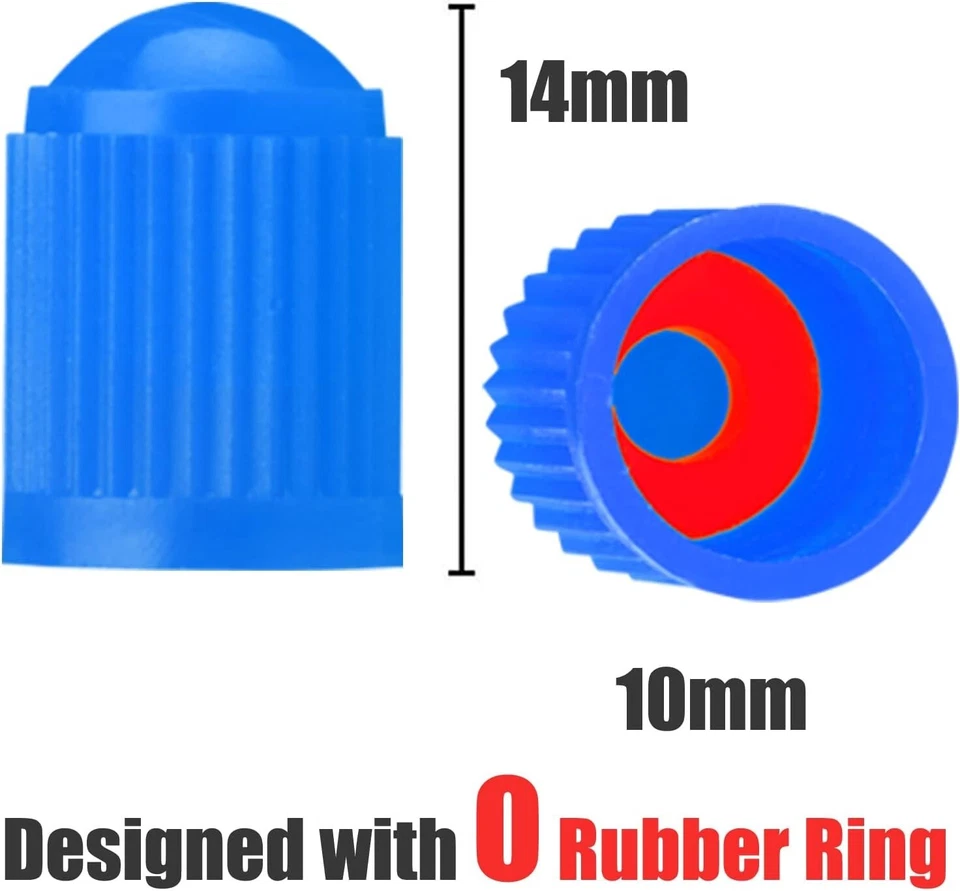 10000 BLUE Plastic Tire Caps Air Valve Stem Universal Car Truck N2 Nitrogen - Image 4 of 4