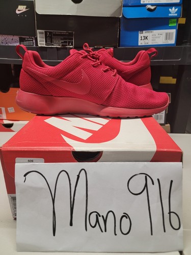 🔴🔴Sz13 Men's Nike Roshe One Triple Red 511881-666 Custom/Red October Pre-owned - 第 6/14 張圖片