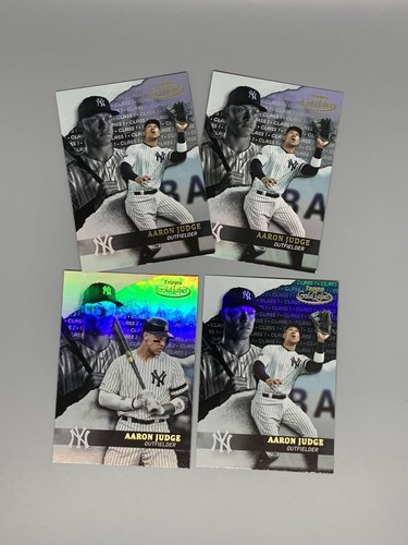 Aaron Judge 2020 Topps Gold Label 4-Card - Class 1 & 2 Base & Black Yankees