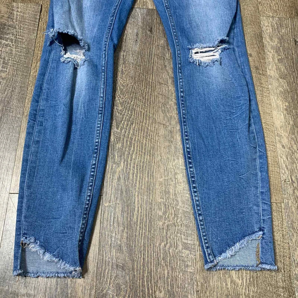 Jeans ajustados Denim Pimkie para mujer 25 azules lavado medio denim bolsillos desgastados Foto 2 de 4