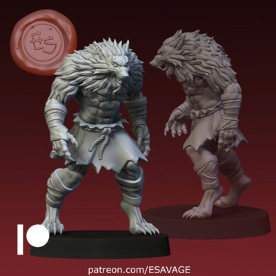 Lycan Solomo Fantasy Miniature Resin Miniature Tabletop RPGs RolePlay Pathfinder