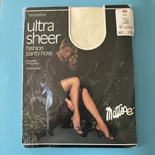VTG Matisse Tall Ultra Sheer Fashion Panty Hose  Lace  Color Ivory Nylon/Lycra
