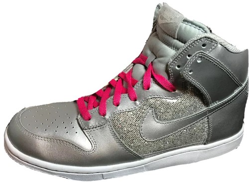 nike dunk high silver glitter