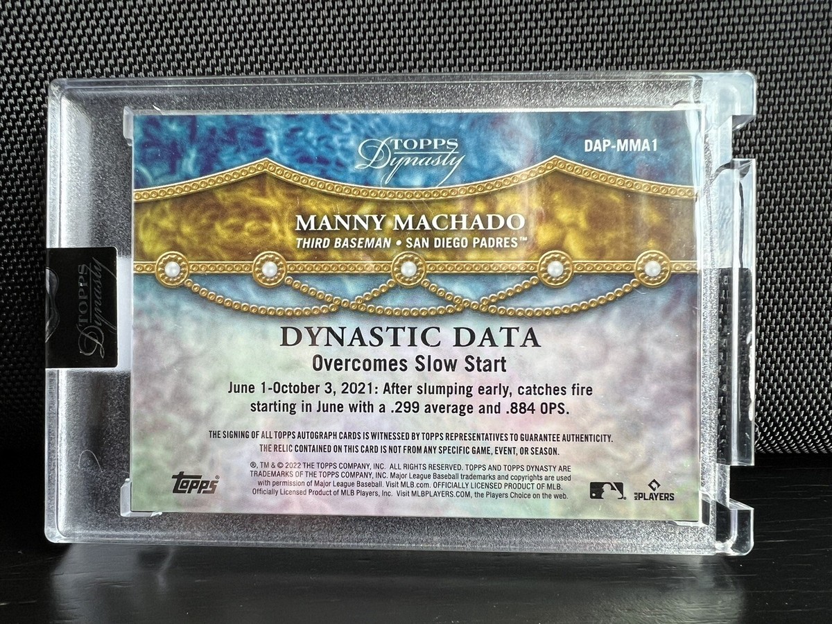 2022 Topps Dynasty - Manny Machado 05/10 Triple Color Patch On