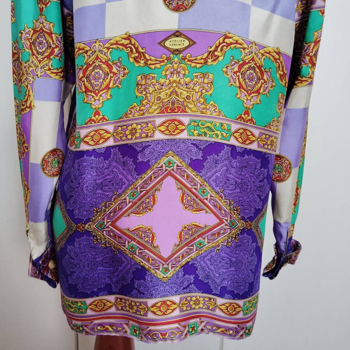 Authentic Versace Jeans Couture Vintage Mens Silk Blouse Authentic Versace Jeans Couture Vintage Mens Silk Blouse