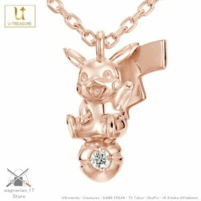 Pokemon Pikachu Monster Ball Pink Gold Halskette U-TREASURE