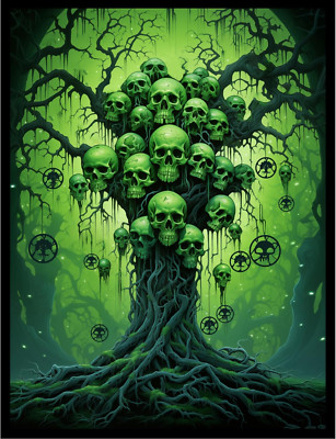 MTG (Green/Black Tree of the Dead) - 105Ct Matte TCG Art Card Sleeves by