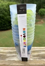 12 Tall Plastic Tumblers 16oz Drinkware Shatterproof Reusable CUPS Dinosaurs NEW