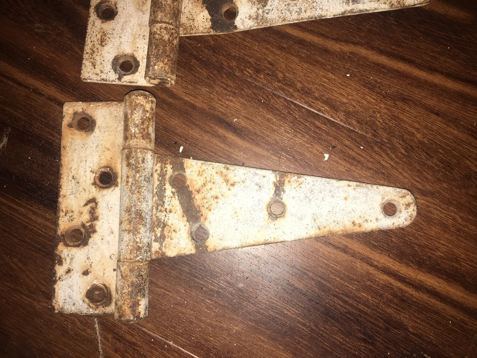2 bisagras de correa en T recuperadas para puerta de granero vintage de 8" Foto 2 de 4
