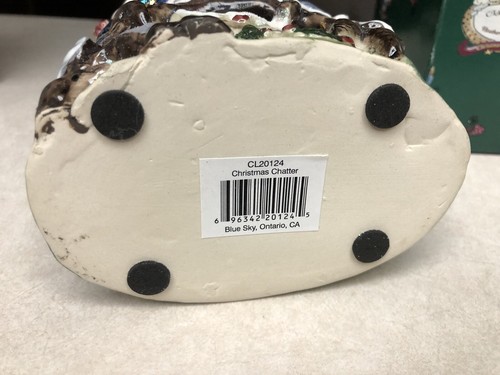 Blue Sky Clayworks Bluebirds Candle Holder Christmas Chatter Heather Goldminc - Picture 7 of 9