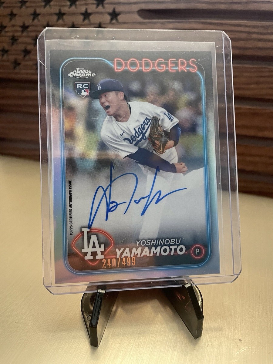 2024 Topps Chrome - Auto Refractor Yoshinobu Yamamoto /499 2024 Topps Chrome - Auto Refractor Yoshinobu Yamamoto /499