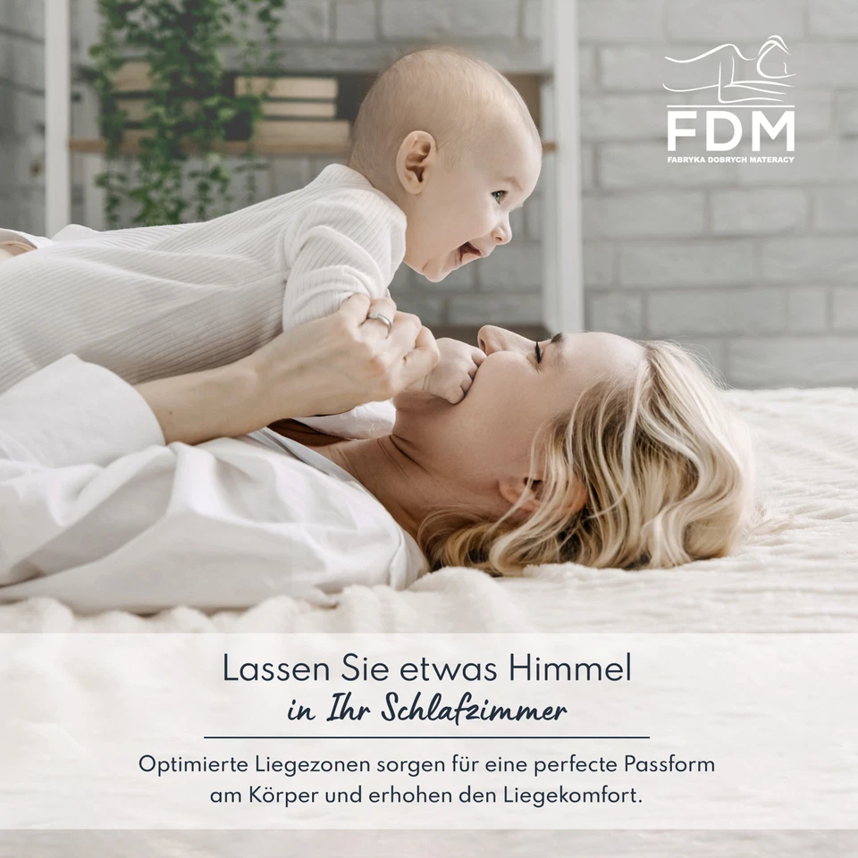 Kindermatratze 120x200 cm Bett H3 Matratze PAULO HR Buchweizen 16 cm Schaumstoff - Bild 3 von 4