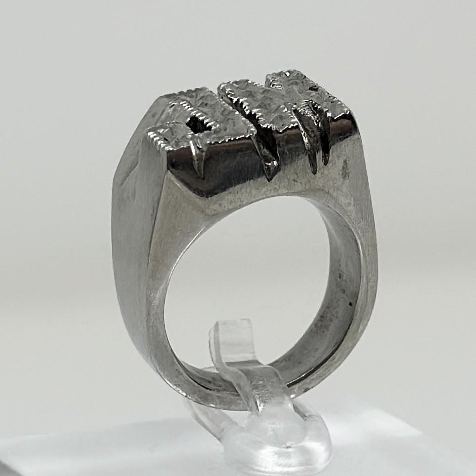 Vintage Silver Tone JM Initial Ring Initial Perso… - image 14