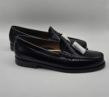 G. H. Bass Weejuns Lennox Tassel Black Leather Slip On Loafers Men's 11 NEW