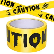 Halloween Decorations Caution Tape, 2Inch x 82Feet Yellow&Black Hazard Warning T