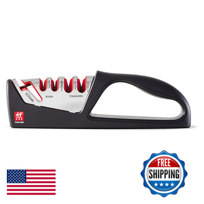 Zwilling Razor-Sharp 4-Stage Pull Through Knife Sharpener Shear Sharpener