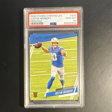 2020 Panini Chronicles Prestige Justin Herbert Rookie #303 PSA 10 Insert