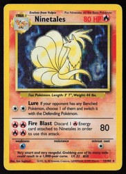 Ninetales 12/102 Base Set Holo Rare Unlimited Pokémon TCG 1999