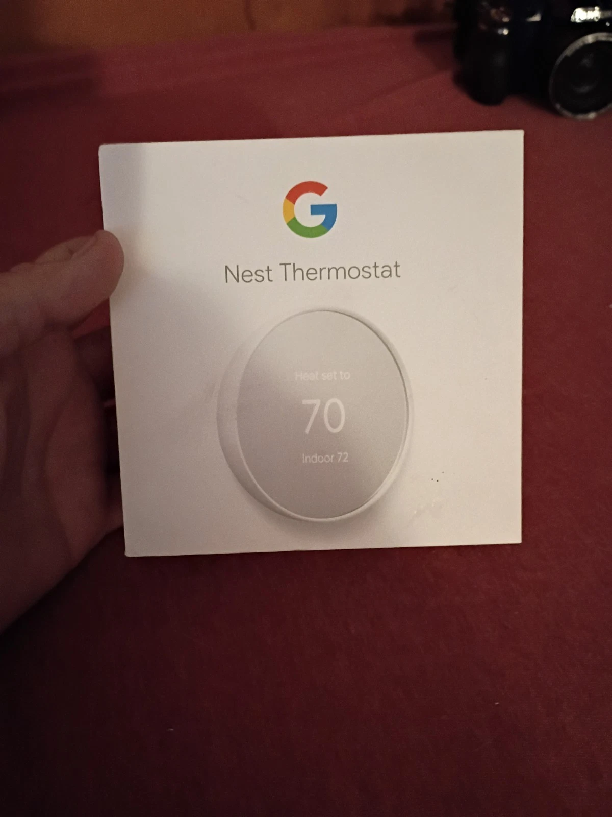 New-Google-Nest Thermostat-Fog-G4CVZ-GA02083-US-open Box