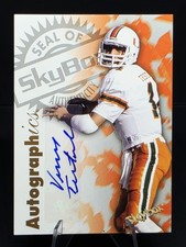 VINNY TESTAVERDE 2012 Fleer Skybox 1997 Autographics #97AU-VT Autograph Auto
