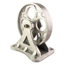 Pair of Heavy Aluminum Factory Cart Wheel for Furniture Restoration