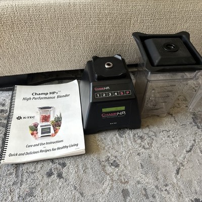 KTec Champ HP3 High Performance Blender ES-3 Black Motor Base W/ Manual Blendtec
