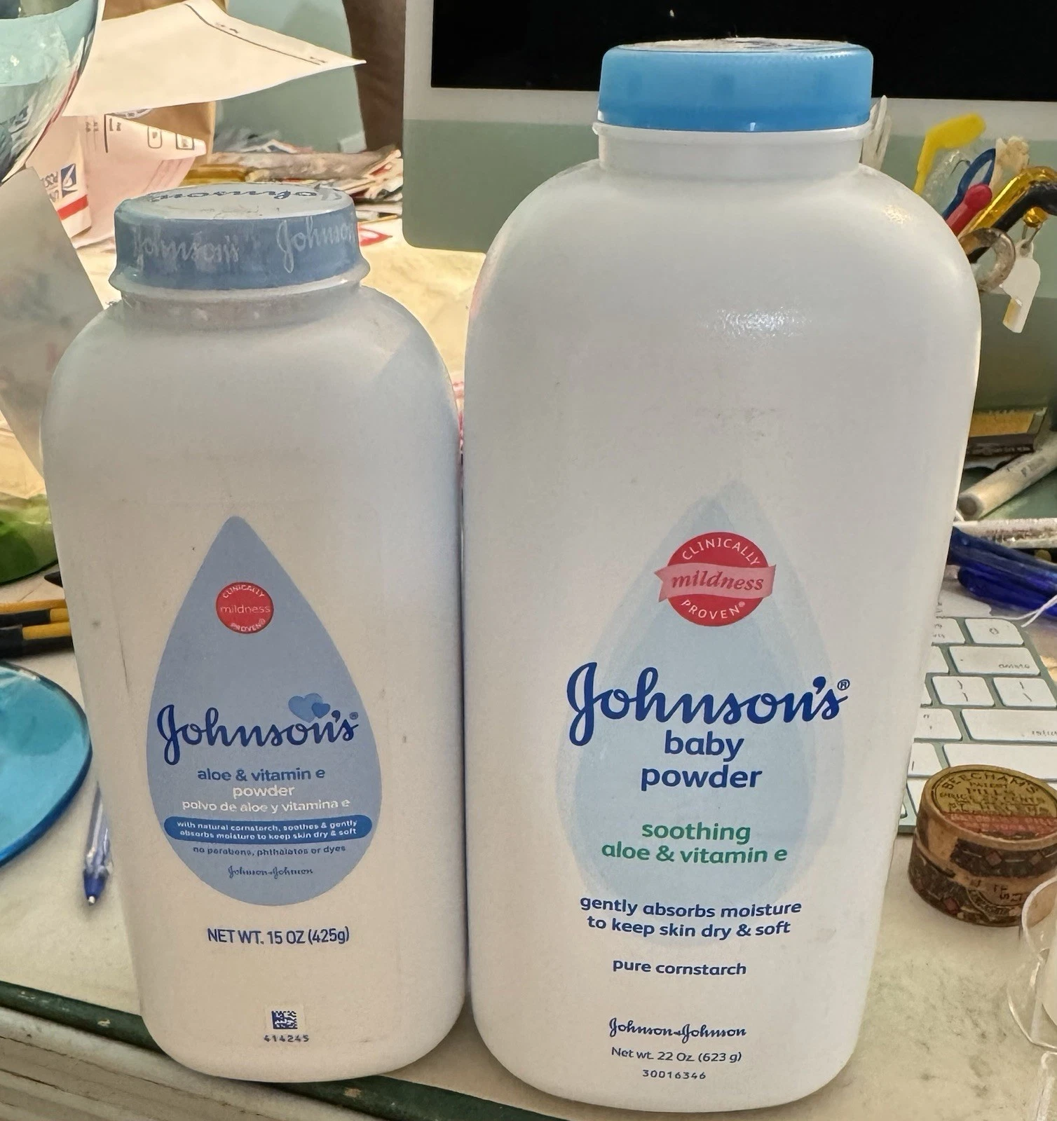 2 Bottle Johnson’s Baby Powder Unopened 425g & 623g Both For 1 Money