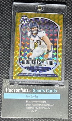 Alex Singleton 2024 Panini Mosaic Moments In Time #9 Gold Mosaic Prizm 9/10