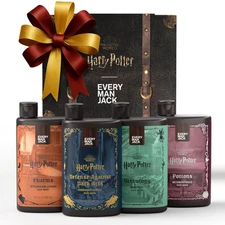 Harry Potter Collectors Body Wash Gift Set - Includes 4 Body Washes with Clean I