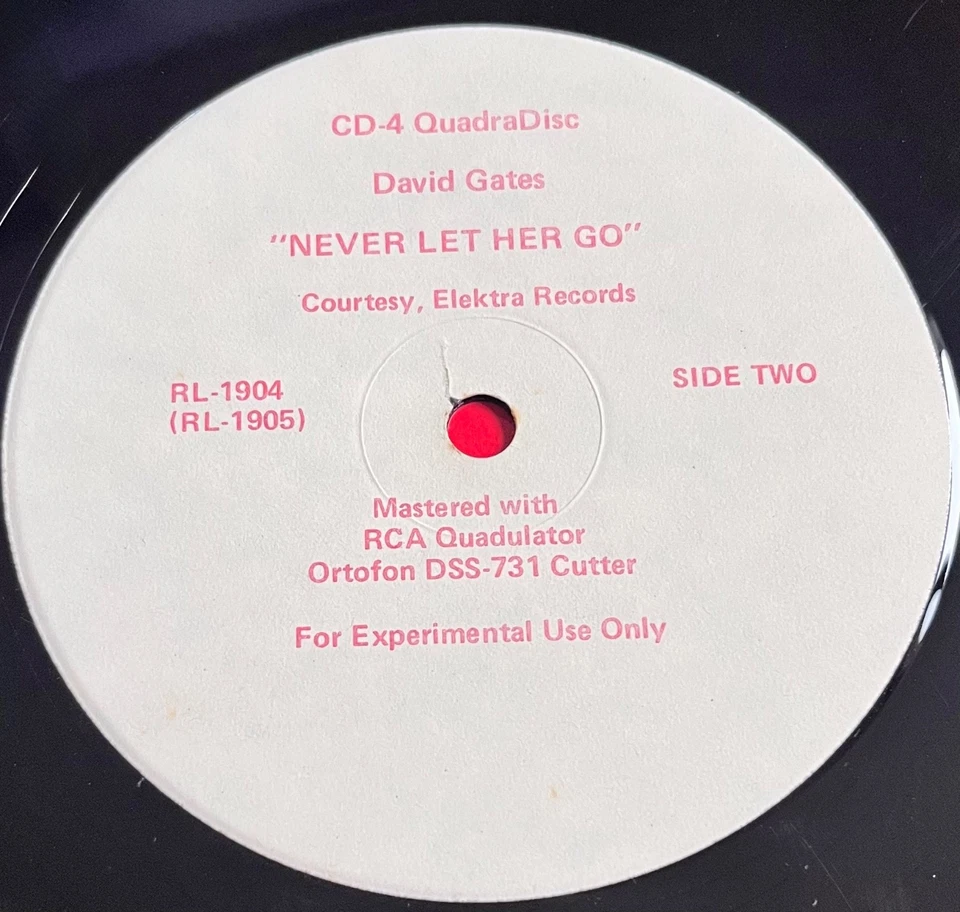 EXPERIMENTAL LP  ~ David Gates (of Bread) ~ CD 4 QuadraDisc - Image 4 of 4