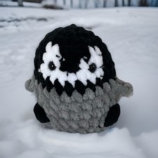 Handmade Crochet Baby Penguin Plushie Stuffed Animal