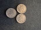 3 Beautiful Rugged 1913 Type 1 Buffalo Nickel Nickels. Full Horns!