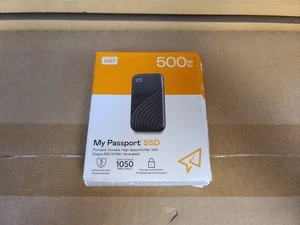 WD 500GB Mon passeport SSD, Disque extérieur Solid State, gris - WDBAGF5000AGY-WESN