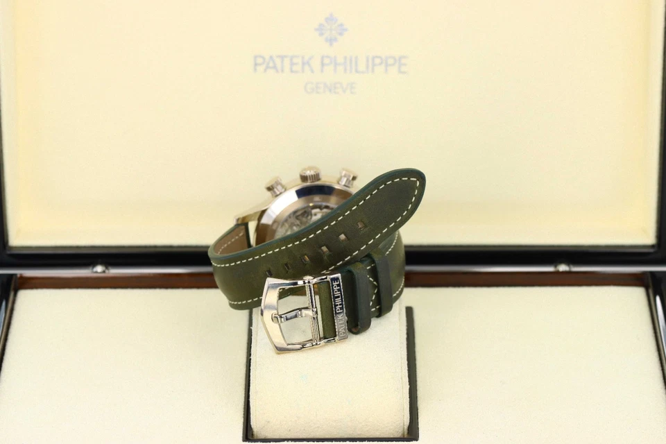 Хронограф Patek Philippe 5924G-010 Pilot Travel Time Flyback хаки зеленый белое золото - Изображение 4 из 4
