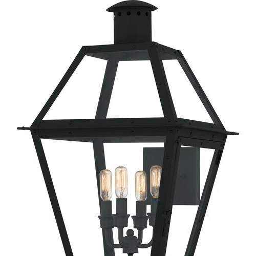 Earth Black Outdoor Wall Lantern from the Rue De Royal Collection - Picture 5 of 5