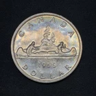 1956 Canada Silver Dollar $1 - Lightly Toned
