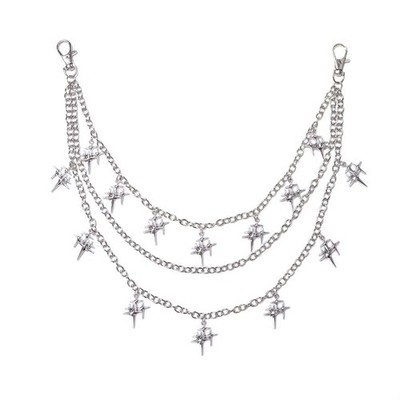 Pants Chain Star Jeans Belt Chains Clothing Accessories for Jeans Side Decor ...