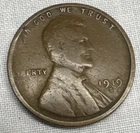 #2M: (-$ Drop) 1919s Lincoln Wheat Cent Good (G) to FINE (F) Condition Coin