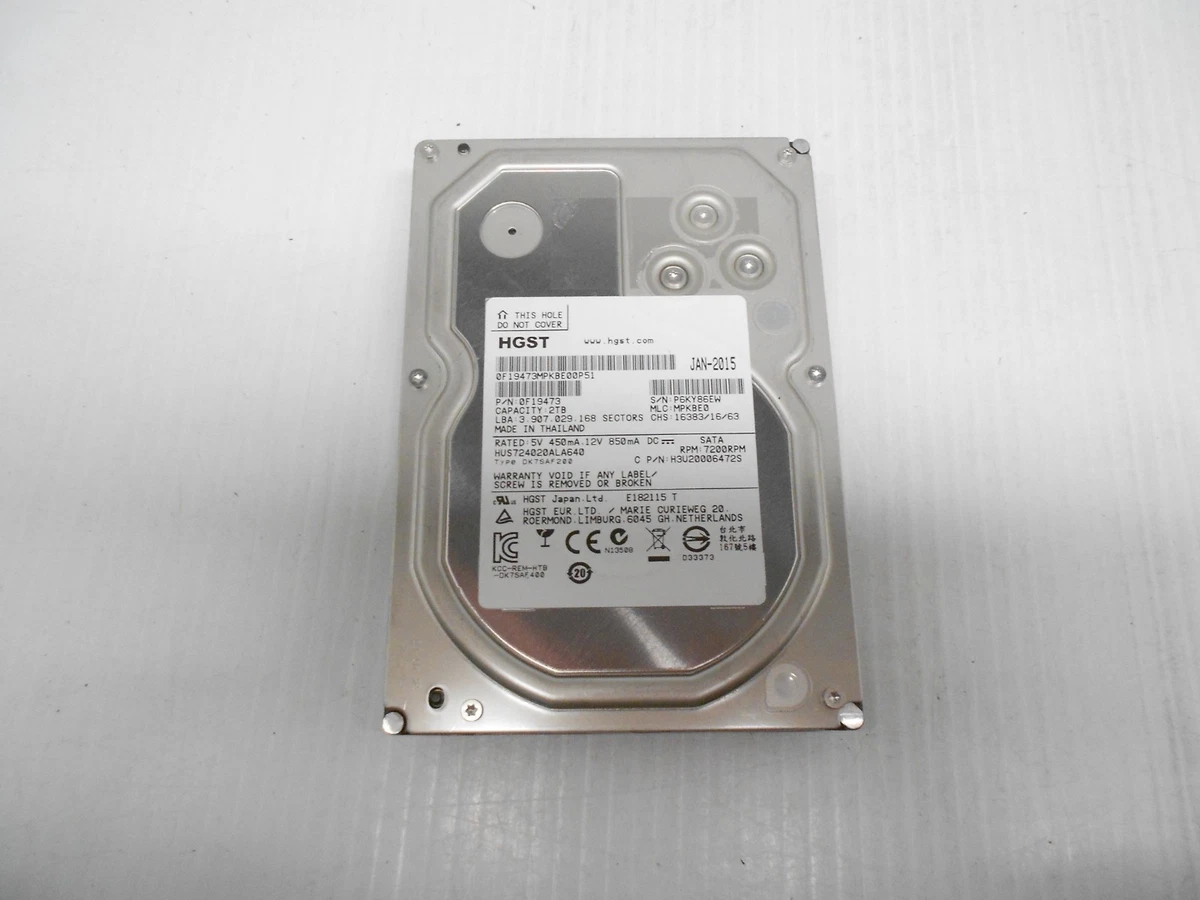 Hitachi SATA III 2TB Storage Capacity Hard Drives (HDD, SSD & NAS