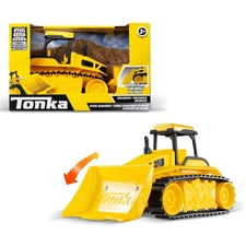 Basic Fun Tonka Mini Steel Classics Bulldozer – Steel Construction, Working Feat