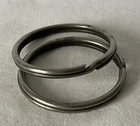 2 Vintage Identical ~5cm Diameter Split Metal Ring for Keys #pE152