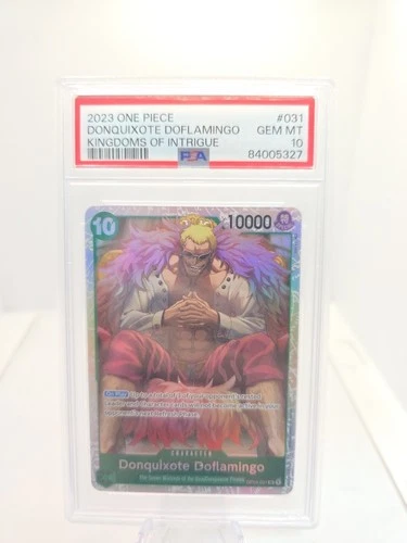 2023 One Piece OP04 #031 Donquixote Doflamingo PSA 10