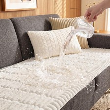Waterproof Flannel Dog Couch Cover, 27.6" x 94.5", White