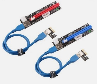 Ubit 12 Pack Latest PCI-E Riser Adapter Card + 60cm USB 3.0 Cable - 12 Pack
