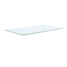 Modern minimalist rectangular glass table accessories, transparent glass