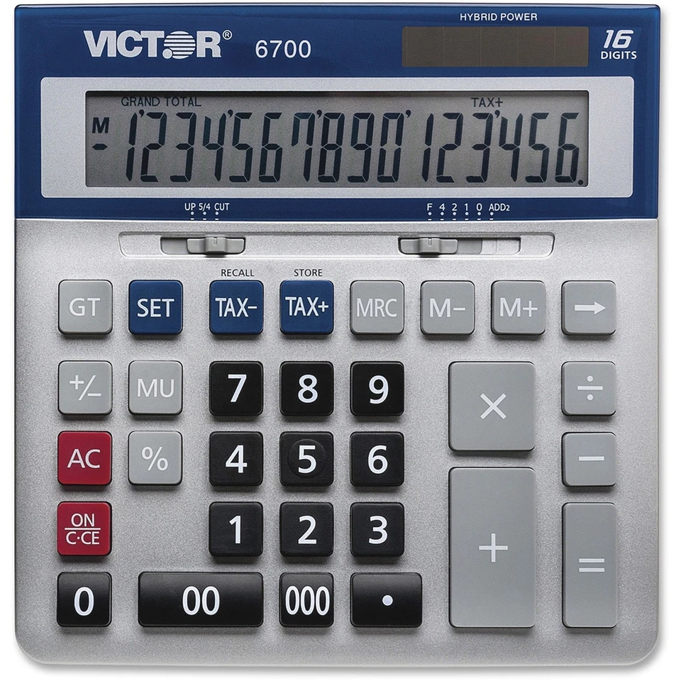 Victor 6700 16-Digit Extra-Large Desktop Calculator (vct-6700) (vct6700) - Image 2 of 4