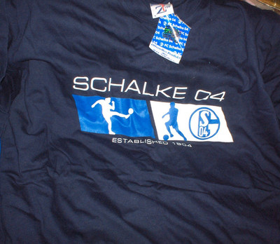 FC SCHALKE 04 T-Shirt  ESTABLISHED 1904 dunkelblau Gr. L  Neu,Lizenz