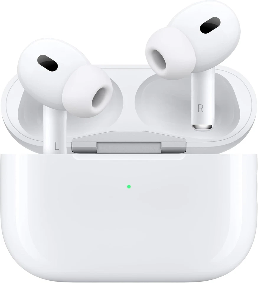 Apple AirPods Pro 2nd Gen USB-C MagSafe Case ANC Wireless Earbuds White - Image 2 of 4